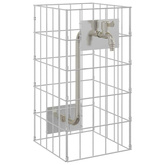 Kran Gabionowy Srebrny 26 x 25 x 50 cm Stal nierdzewna