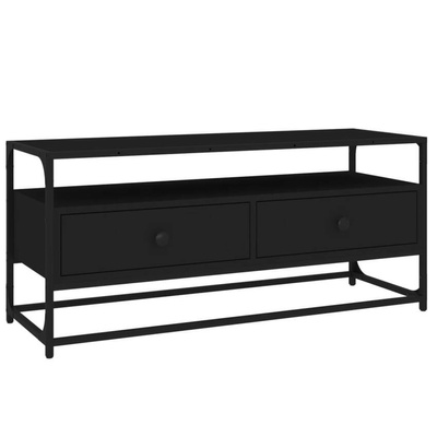 Szafka pod TV, czarna, 100x35x45 cm, materiał drewnopochodny vidaXL