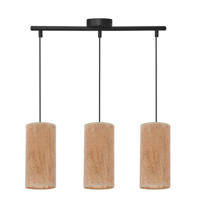 Lampa wisząca z abażurami Aragona korkowe potrójna nowoczesna do jadalni