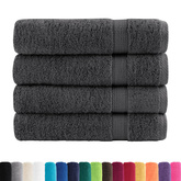 Ręczniki premium, SOLUND, 4 szt., antracytowe, 100x150 cm, 600 g/m?