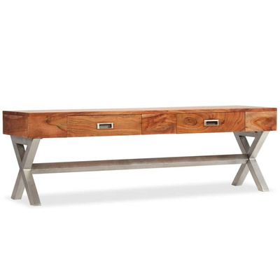 vidaXL Szafka pod TV, drewno akacjowe stylizowane na sheesham, 140 cm