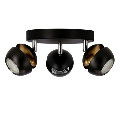 Boni plafon 3x3w gu10 led czarny