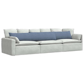 Poduszki na sofę 2 pcs Niebieski 200 x 40 cm Tkanina sztruksowa