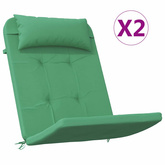 Poduszki na krzesła Gładki 2 pcs Zielony 58 x 77 x 4,5 cm
