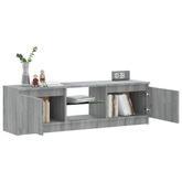 vidaXL Szafka pod TV z LED, szary dąb sonoma, 120x30x35,5 cm