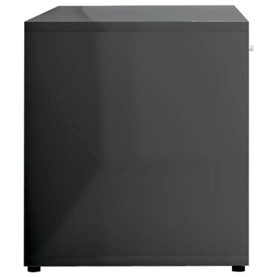vidaXL Szafka pod TV, szara na wysoki połysk, 120x34x37 cm