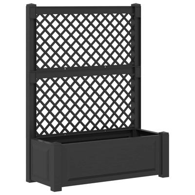 Duża doniczka z trelą 2 pcs antracytowy 143 x 143 x 133,5 cm PP