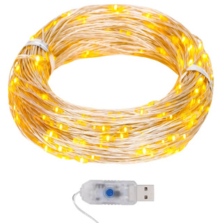 Lampki świąteczne, 40 m, 400 micro LED, ciepła biel, 8 funkcji