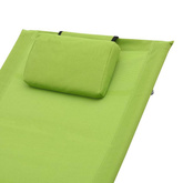 vidaXL Leżak z poduszką, zielony, textilene