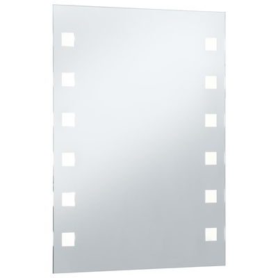 vidaXL Ścienne lustro łazienkowe z LED, 60 x 80 cm
