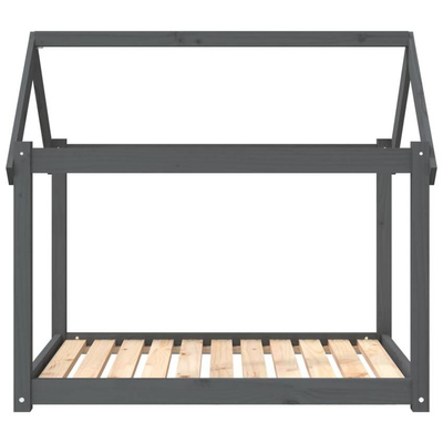 vidaXL Legowisko dla psa, szare, 101x70x90 cm, lite drewno sosnowe