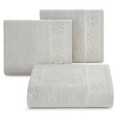 RĘCZNIK ŚWIATECZNY JOY3 70 X 140 CM JASNOSREBRNY