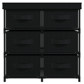 Szafka z 6 szufladami, 55x29x55 cm, szara, stal