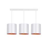 Lampa wisząca z abażurami Atlanta biała potrójna nad stół nowoczesna