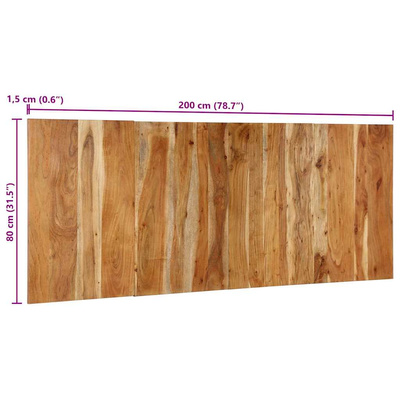 Zagłówek 200 cm lite drewno akacjowe