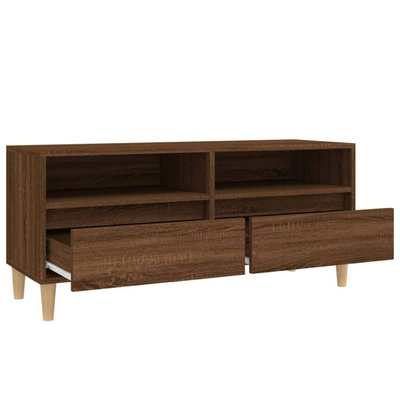 vidaXL Szafka pod TV, brązowy dąb, 100x34,5x44,5 cm