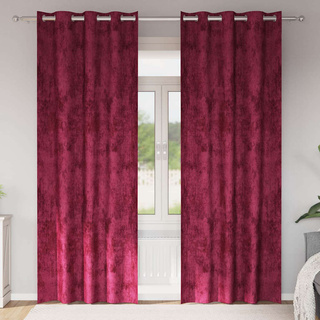 Zasłony z weluru 2 pcs czerwone wino 245 x 140 cm Aksamit