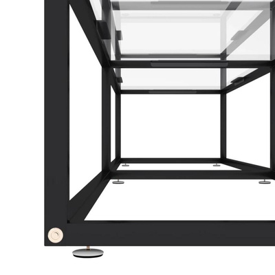 vidaXL Szafka pod TV, przezroczysta, 180x40x40,5 cm, hartowane szkło