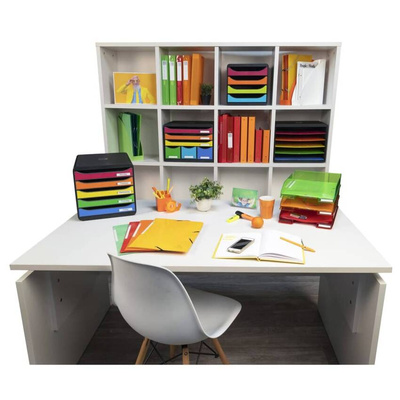 Exacompta Organizer z 4 szufladkami na biurko Harlequin