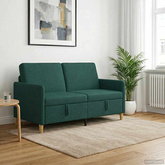 Sofa z miejscem do przechowywania Ciemnozielony