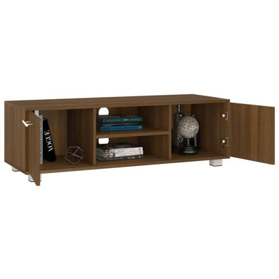 vidaXL Szafka pod TV, brązowy dąb, 110x40x35 cm