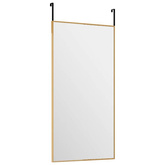 vidaXL Lustro na drzwi, złote, 30x60 cm, szkło i aluminium
