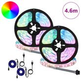 Taśma LED 2 pcs Czarny i przezroczysty 2300 mm Miedź i plastik