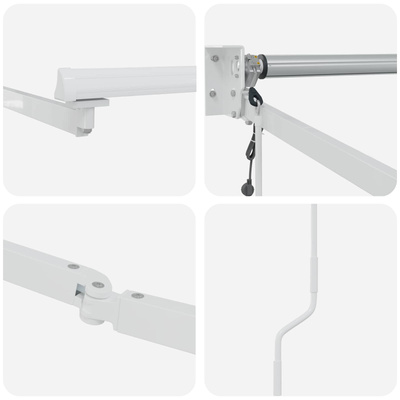 Elektryczna rama markizy składanej Biały 3 x 2 m Aluminium