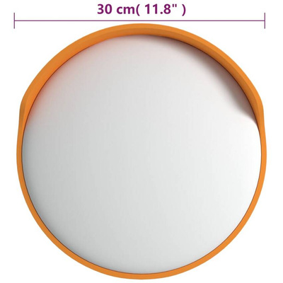 vidaXL Wypukłe lustro drogowe, pomarańczowe, Ø30 cm, poliwęglan