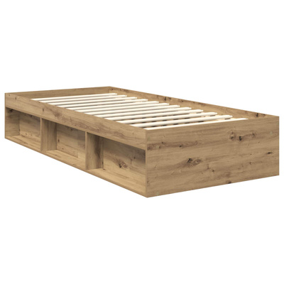 Ramka łóżka Dąb artisan 90 x 190 cm Lite drewno sosnowe