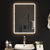 vidaXL Lustro łazienkowe z LED, 50x70 cm