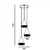 Lampa wisząca BETON 3xE27 175cm