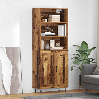 Highboard 2 szt. Stare drewno 69,5 x 34 x 180 cm