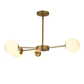 Lampa sufitowa mosiądz/biała 4xG9 MATI 34-01566