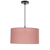 SHANTI lampa wisząca czarny 1x40 E27 abażur jasny wrzosowy  31-38647