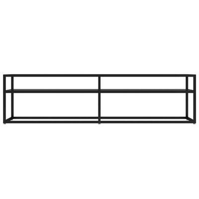 vidaXL Szafka pod TV, czarna, 160x40x40,5 cm, hartowane szkło