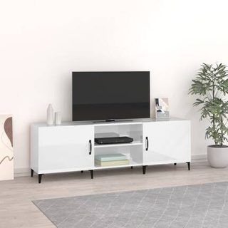 Szafka pod TV, wysoki połysk, biała, 150x30x50 cm vidaXL