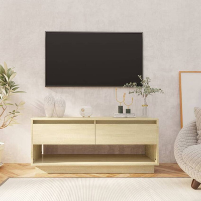 vidaXL Szafka pod TV, dąb sonoma 102x41x44 cm, materiał drewnopochodny