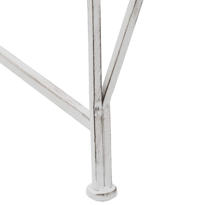 Ławka Drzewna 4 -osobowy 160 x 80 x 44 cm steel Antyczna biel