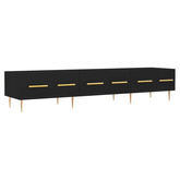 vidaXL Szafka pod TV, czarna, 150x36x30 cm, materiał drewnopochodny