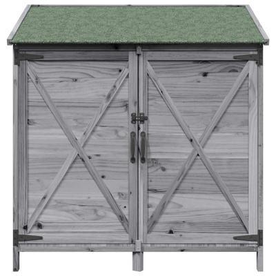 Shed ogrodowy Szary 106 x 56 x 113,5 cm Drewno Świerkowe