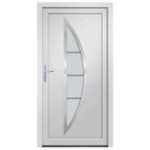 vidaXL Drzwi zewnętrzne, białe, 98x190 cm, PVC