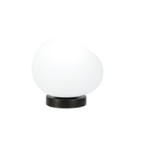 Lampa stołowa STONES minimalistyczna – biały akrylowy klosz 30 cm w kształcie kamienia – skandynawska lampka na stolik nocny E27 