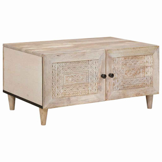 Stolik kawowy Biały 80 x 54 x 40 cm Drewno inżynieryjne