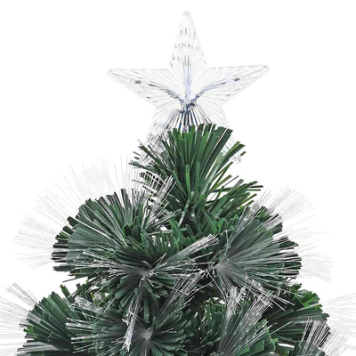 Sztuczna choinka z 300 diodami LED Zielony 240 cm PVC