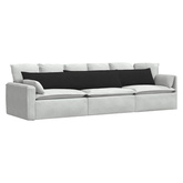 Poduszki na sofę 2 pcs Czarny 200 x 40 cm tkanina