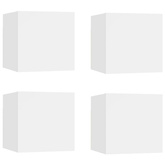 vidaXL Wiszące szafki telewizyjne, 4 szt., białe, 30,5x30x30 cm