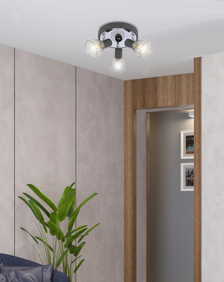Lampa Candellux 98-61546 plafon E14 czarny chrom