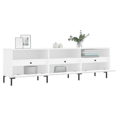 vidaXL Szafka pod TV, biała, 150x30x44,5 cm, materiał drewnopochodny model standard