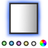 vidaXL Lustro łazienkowe LED, szare, 40x8,5x37cm, akryl